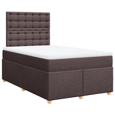 vidaXL sötétbarna szövet rugós ágy matraccal 120 x 190 cm (3291236) ágy és ágykellék