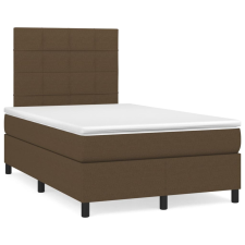 vidaXL sötétbarna szövet rugós ágy matraccal 120 x 200 cm (3141764) ágy és ágykellék