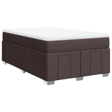 vidaXL sötétbarna szövet rugós ágy matraccal 120 x 200 cm (3285466) ágy és ágykellék