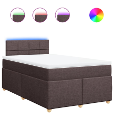 vidaXL sötétbarna szövet rugós ágy matraccal 120 x 200 cm (3288950) ágy és ágykellék