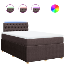 vidaXL sötétbarna szövet rugós ágy matraccal 120 x 200 cm (3289733) ágy és ágykellék