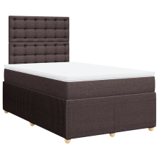 vidaXL sötétbarna szövet rugós ágy matraccal 120 x 200 cm (3292040) ágy és ágykellék