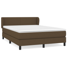 vidaXL sötétbarna szövet rugós ágy matraccal 140 x 190 cm (3126080) ágy és ágykellék