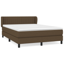vidaXL sötétbarna szövet rugós ágy matraccal 140 x 190 cm (3126400) ágy és ágykellék