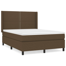 vidaXL sötétbarna szövet rugós ágy matraccal 140 x 190 cm (3131348) ágy és ágykellék