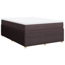 vidaXL sötétbarna szövet rugós ágy matraccal 140 x 190 cm (3285570) ágy és ágykellék