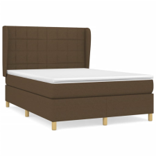 vidaXL sötétbarna szövet rugós ágy matraccal 140 x 200 cm (3128528) ágy és ágykellék