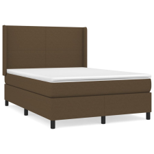vidaXL sötétbarna szövet rugós ágy matraccal 140 x 200 cm (3131276) ágy és ágykellék
