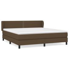vidaXL sötétbarna szövet rugós ágy matraccal 160 x 200 cm (3126176) ágy és ágykellék