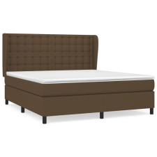 vidaXL sötétbarna szövet rugós ágy matraccal 160 x 200 cm (3128296) ágy és ágykellék