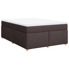 vidaXL sötétbarna szövet rugós ágy matraccal 160 x 200 cm (3285390) ágy és ágykellék