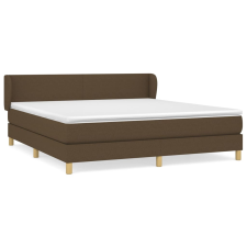 vidaXL sötétbarna szövet rugós ágy matraccal 180 x 200 cm (3126664) ágy és ágykellék