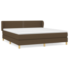 vidaXL sötétbarna szövet rugós ágy matraccal 180 x 200 cm (3126744) ágy és ágykellék