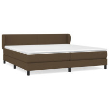 vidaXL sötétbarna szövet rugós ágy matraccal 200 x 200 cm (3126112) ágy és ágykellék