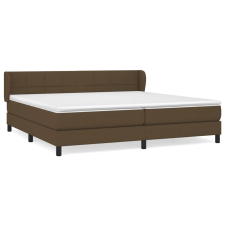 vidaXL sötétbarna szövet rugós ágy matraccal 200 x 200 cm (3126272) ágy és ágykellék
