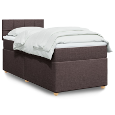 vidaXL sötétbarna szövet rugós ágy matraccal 80 x 200 cm ágy és ágykellék