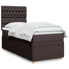 vidaXL sötétbarna szövet rugós ágy matraccal 80 x 200 cm ágy és ágykellék