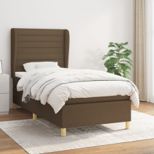 vidaXL sötétbarna szövet rugós ágy matraccal 80 x 200 cm ágy és ágykellék