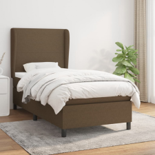 vidaXL sötétbarna szövet rugós ágy matraccal 80 x 200 cm ágy és ágykellék