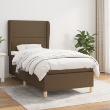 vidaXL sötétbarna szövet rugós ágy matraccal 80 x 200 cm ágy és ágykellék
