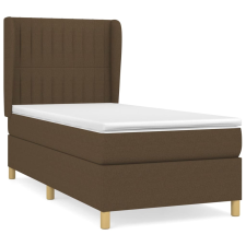 vidaXL sötétbarna szövet rugós ágy matraccal 80 x 200 cm (3128640) ágy és ágykellék
