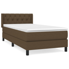 vidaXL sötétbarna szövet rugós ágy matraccal 80 x 200 cm (3129908) ágy és ágykellék