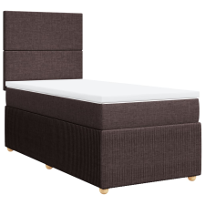 vidaXL sötétbarna szövet rugós ágy matraccal 80 x 200 cm (3291879) ágy és ágykellék