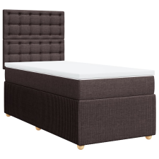 vidaXL sötétbarna szövet rugós ágy matraccal 80 x 200 cm (3291900) ágy és ágykellék