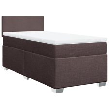 vidaXL sötétbarna szövet rugós ágy matraccal 90 x 190 cm ágy és ágykellék