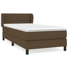 vidaXL sötétbarna szövet rugós ágy matraccal 90 x 190 cm (3126208) ágy és ágykellék