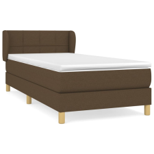 vidaXL sötétbarna szövet rugós ágy matraccal 90 x 190 cm (3126768) ágy és ágykellék