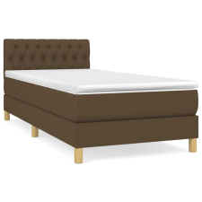 vidaXL sötétbarna szövet rugós ágy matraccal 90 x 190 cm (3140820) ágy és ágykellék