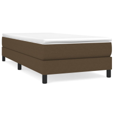 vidaXL sötétbarna szövet rugós ágy matraccal 90 x 190 cm (3144040) ágy és ágykellék