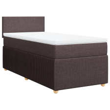 vidaXL sötétbarna szövet rugós ágy matraccal 90 x 190 cm (3287307) ágy és ágykellék