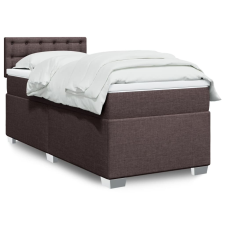 vidaXL sötétbarna szövet rugós ágy matraccal 90 x 200 cm ágy és ágykellék