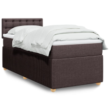 vidaXL sötétbarna szövet rugós ágy matraccal 90 x 200 cm ágy és ágykellék