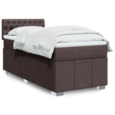vidaXL sötétbarna szövet rugós ágy matraccal 90 x 200 cm ágy és ágykellék