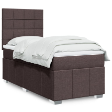 vidaXL sötétbarna szövet rugós ágy matraccal 90 x 200 cm ágy és ágykellék