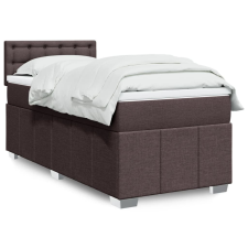 vidaXL sötétbarna szövet rugós ágy matraccal 90 x 200 cm ágy és ágykellék