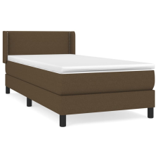 vidaXL sötétbarna szövet rugós ágy matraccal 90 x 200 cm (3129604) ágy és ágykellék