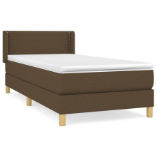 vidaXL sötétbarna szövet rugós ágy matraccal 90 x 200 cm (3130164) ágy és ágykellék