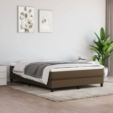 vidaXL Sötétbarna szövet rugós ágykeret 140x200 cm ágy és ágykellék