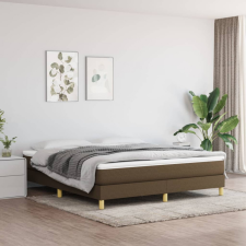 vidaXL sötétbarna szövet rugós ágykeret 180x200 cm ágy és ágykellék