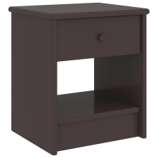 vidaXL sötétbarna tömör fenyőfa éjjeliszekrény 35 x 30 x 40 cm (322224) bútor