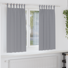 vidaXL Sötétítő függönyök 2 pcs Világosszürke 175 x 140 cm Poliészter lakástextília