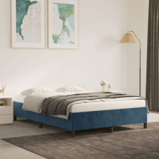 vidaXL Sötétkék bársony ágykeret 140x200 cm ágy és ágykellék