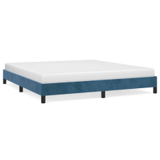 vidaXL sötétkék bársony ágykeret 160x200 cm (346986) ágy és ágykellék
