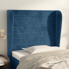vidaXL sötétkék bársony fejtámla szárnyakkal 103 x 23 x 118/128 cm ágy és ágykellék
