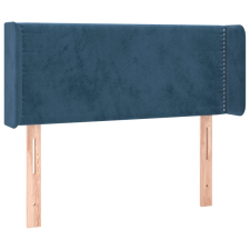 vidaXL sötétkék bársony fejtámla szárnyakkal 103x16x78/88 cm ágy és ágykellék