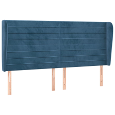 vidaXL sötétkék bársony fejtámla szárnyakkal 203x23x118/128 cm (3118166) ágy és ágykellék